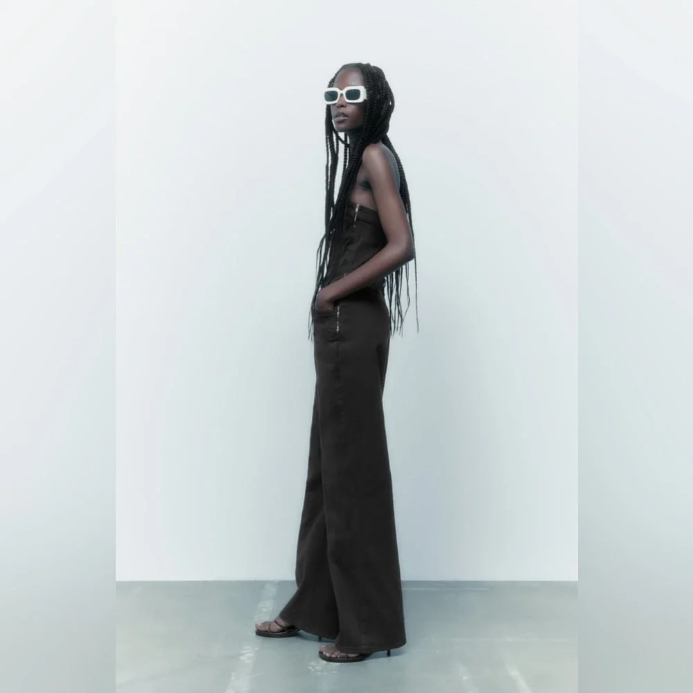 COPY - Zara CORSET DENIM JUMPSUIT - Picture 5 of 6